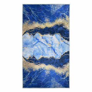 Modrý/v zlatej farbe koberec behúň 200x80 cm - Vitaus