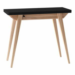 Prírodný konzolový stolík s čiernou doskou 45x90 cm Envelope - Ragaba