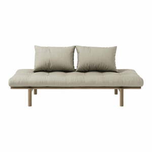 Béžová ľanová rozkladacia pohovka 200 cm Pace - Karup Design