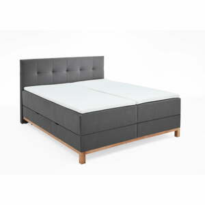 Tmavosivá boxspring posteľ s úložným priestorom 180x200 cm Catania - Meise Möbel
