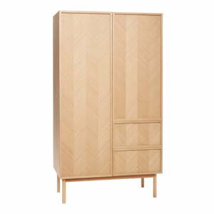 Šatníková skriňa z dubového dreva 100x180 cm Herringbone - Hübsch