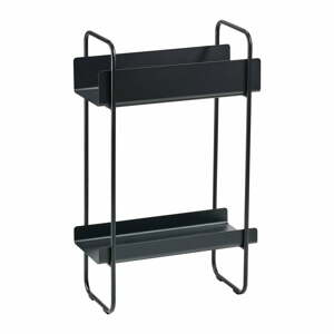 Čierny kovový konzolový stolík 24x48 cm A-Console - Zone