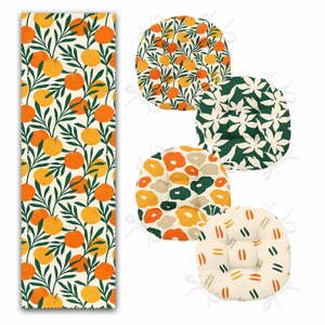 Set 4 ks sedákov a behúňa na stôl – Mila Home