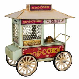 Kovová drobná dekorácia Popcorn Cart - Antic Line
