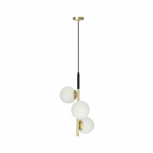 Závesné svietidlo v zlatej farbe so skleneným tienidlom 32.5x32.5 cm Duo - Candellux Lighting