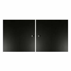 Čierne dvierka pre modulárny policový systém 2 ks 32x33 cm Mistral Kubus - Hammel Furniture