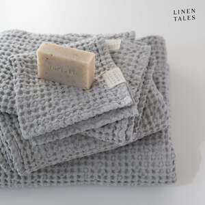 Svetlosivý uterák 50x70 cm Honeycomb - Linen Tales