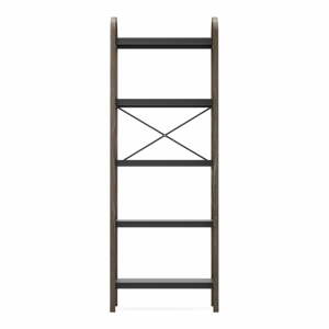 Čierny prírodný regál v dekore orecha 61x170 cm Bellwood - Umbra