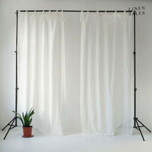 Biela ľanová záclona 130x170 cm White – Linen Tales