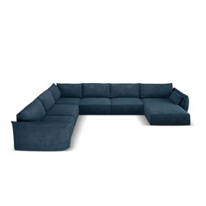 Tmavomodrá rohová pohovka (ľavý roh) Vanda - Mazzini Sofas
