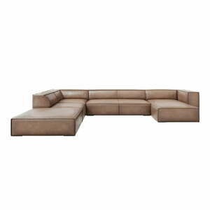 Svetlohnedá kožená rohová pohovka (ľavý roh) Madame - Windsor & Co Sofas