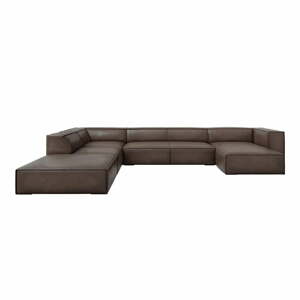 Hnedá kožená rohová pohovka (ľavý roh) Madame - Windsor & Co Sofas