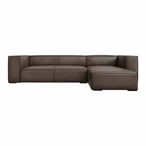 Hnedá kožená rohová pohovka (pravý roh) Madame - Windsor & Co Sofas
