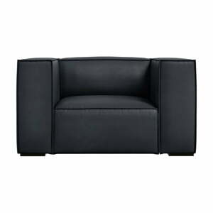 Tmavomodré kožené kreslo Madame – Windsor & Co Sofas