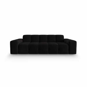 Čierna zamatová pohovka 222 cm Kendal - Micadoni Home