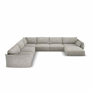 Svetlosivá rohová pohovka (ľavý roh) Vanda - Mazzini Sofas