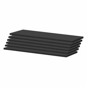 Čierne modulárne police 6 ks 82x2 cm Dakota – Tenzo