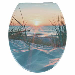 Záchodová doska s automatickým zatváraním 37,5 x 45 cm Sunset - Allstar