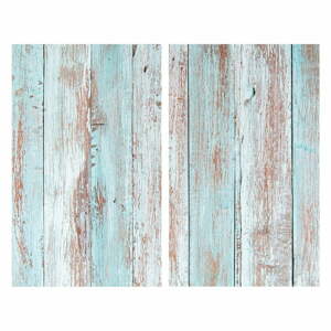Kryty na sporák z tvrdeného skla v súprave 2 ks 52x30 cm Blue Wood - Allstar