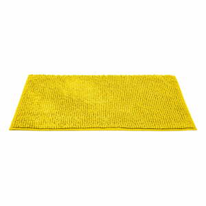 Žltá textilná kúpeľňová predložka 50x80 cm Chenille - Allstar