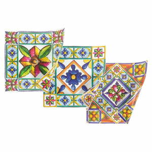Plastové prestieranie 6 ks 37x37 cm Costiera - Villa d'Este