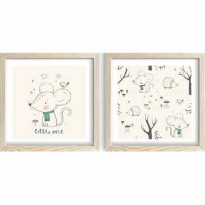 Detské obrázky v súprave 2 ks 33x33 cm Little One – Wallity