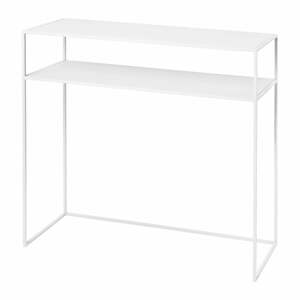 Biely kovový konzolový stolík 35x85 cm Fera – Blomus
