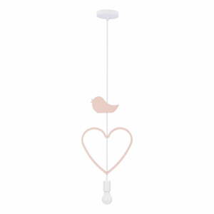 Bielo-ružové detské svietidlo s kovovým tienidlom Single - Candellux Lighting