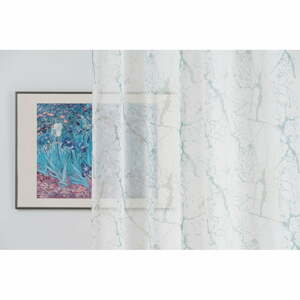 Krémovo-tyrkysovomodrá záclona 140x260 cm Mizar - Mendola Fabrics
