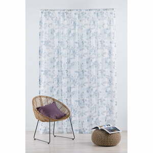 Bielo-modrá záclona 300x260 cm Elsa - Mendola Fabrics