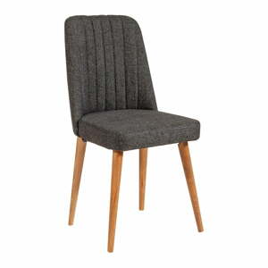 Antracitová zamatová jedálenská stolička Stormi Sandalye – Kalune Design
