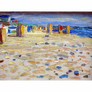 Obraz - reprodukcia 40x30 cm Holland - Beach Chairs, Wassily Kandinsky - Fedkolor