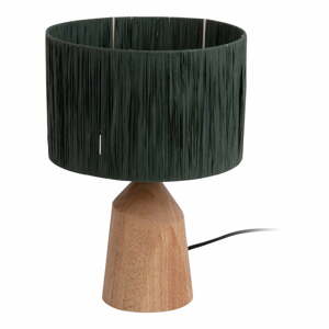 Čierna stolová lampa s tienidlom z papierového výpletu (výška 35,5 cm) Sheer Trapeze – Leitmotiv