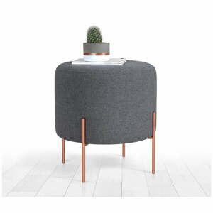 Tmavosivý taburet Copper – Artie