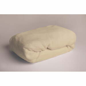 Krémovobiela napínacia plachta z mikroflanelu 90x200 cm Basic – Jerry Fabrics