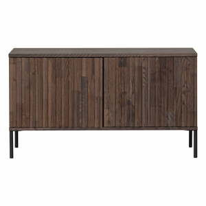 Hnedý TV stolík v dekore jaseňa 100x56 cm Gravure – WOOOD