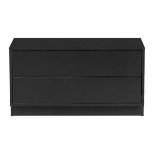 Čierny modulárny TV stolík z borovicového dreva 75x40 cm Finca – WOOOD