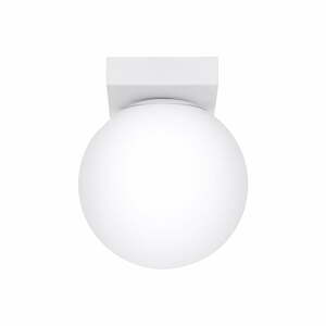 Biele stropné svietidlo so skleneným tienidlom ø 12 cm Umerta – Nice Lamps