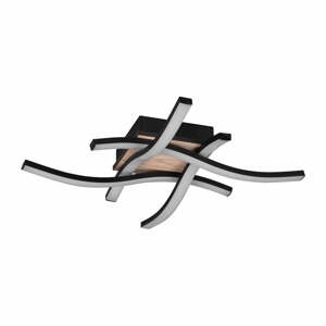 Čierno-hnedé LED stropné svietidlo 46x46 cm Route – Trio