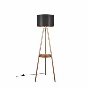 Hnedá stojacia lampa s poličkou (výška  152 cm) Colette – Trio