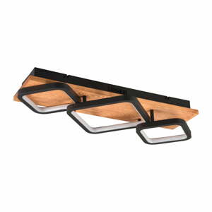 Matne čierno-hnedé LED stmievateľné stropné svietidlo 32x67 cm Rama – Trio