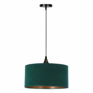 Závesné svietidlo v petrolejovej farbe s textilným tienidlom ø 30 cm Maloto – Candellux Lighting