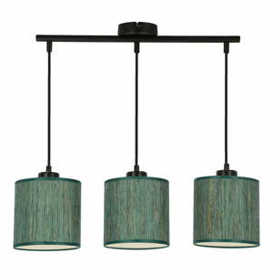 Tmavozelené závesné svietidlo s textilným tienidlom ø 15 cm Patti – Candellux Lighting