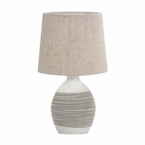 Béžová stolová lampa s textilným tienidlom (výška  35 cm) Ambon – Candellux Lighting