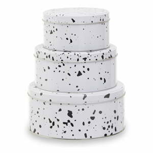 Kovové dózy v súprave 3 ks na cukrovinky Speckled – Premier Housewares