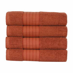 Froté bavlnené uteráky v tehlovej farbe v súprave 4 ks 50x100 cm – Good Morning