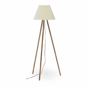 Stojacia lampa v prírodnej farbe s textilným tienidlom (výška 149 cm) Benicarlo – Kave Home