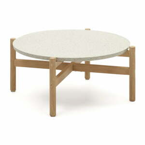Okrúhly záhradný odkladací stolík s terrazzo doskou ø 88,5 cm Pola – Kave Home