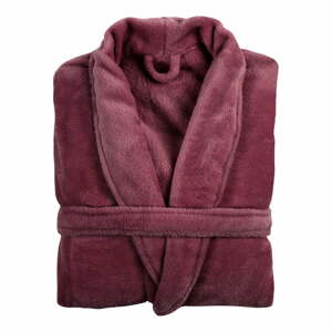 Vínovočervený mikroplyšový župan veľkosť L/XL Cosy – Tiseco Home Studio