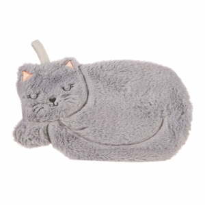 Sivý termofor z mikroplyšu 700 ml Cat – Sass & Belle